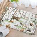 Rustic Cabin Bathroom Rugs, Farmhouse Country Bear Moose Forest Bathroom Rugs Vintage Wood Bath Mats, Hunting Camping Bathroom Rugs Sets for Bathroom Bedroom Kitchen Outdoor Indoor 17x29 Inch