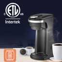 Newhouse Single Serve Coffee Maker compatible with K-cups Water Reservoir, Versatile Ground Coffee & K-Cup Compatibility, Adjustable Tray for Travel Mugs