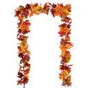 DearHouse 1 Pack Fall Garland Maple Leaf, 5.9Ft/Piece 7 Colors Hanging Vine Garland Artificial Autumn Foliage Garland Thanksgiving Decor for Home Wedding Fireplace Party Christmas