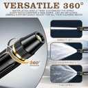 High Pressure Water Gun,Heavy Duty Power Washer Nozzle,Adjustable Spray Pattern Booster Nozzle for Garden Hose High Pressure Hose Nozzle for Car Washing,Patio Cleaning,Watering Sprayer(3Pcs+6 Clamp)