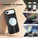 Compatible with MagSafe iPhone 17 Air Wallet Case,Carbon Black