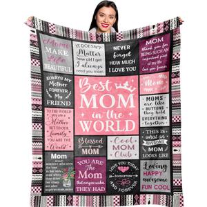 Ruvinzo Gifts for Mom, Mom Birthday Gifts, Mom Gifts, Birthday Gift for Mom, Gifts for Moms from Daughter Son, Mama Mother Gifts, Best Mom Ever Gift, Valentines/Mothers Day to My Mom Blanket 60 x 50