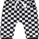 Toddler Baby Boy Girl Checkerboard Plaid Pants Elastic Waist Casual Trousers Spring Summer Fall Winter Long Pants (6-12 Months)