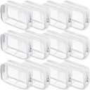 Weewooday 12 Pieces Clear Makeup Bags Cosmetic Storage Bags PVC Zipper Pouches Travel Waterproof Makeup Plastic Case for Women Organizing Toiletries Traveling Bathroom(Large,White)