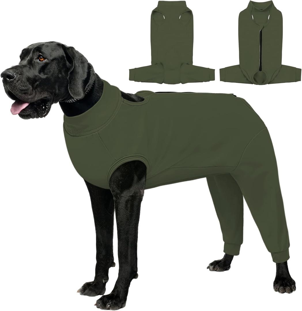 AOFITEE Extra Large Dog Recovery Sleeve, Dog Recovery Suit for Hind Legs, Anti Licking Rear Leg Sleeve for Female Male Dogs, Wound Cover for Rear Leg and Abdomen, Dogs Cone Alternative