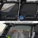 JOYTUTUS Front Wrangler Side Window Sun Shade Camping Window Insect Screen Compatible with Wrangler JK JL Gladiator JT 2007-2026, Car Window Covers for Privacy Blackout 2 Pcs