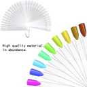 2 x Transparent Nail Display Sticks, Nail Sample Sticks, Fan Shape Nail Art Tips Clear Fan-shaped Display for Nail Art Polish Practice(100Pcs)