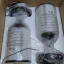 LIROUVET 2 Pack Pendant Lights Kitchen Island, Dual Glass Pendant Lights, Black Hanging Lamp with Clear and Milk Glass, Industrial Pendant Light Fixtures for Dining Room PL02BK-2PK