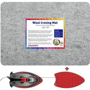 ZOMONETI 17" x 13.5" Wool Pressing Mat 100% New Zealand Felted Wool Ironing Mat Pad Blanket for Quilter, Sewing, Quilting Supplies and Notions