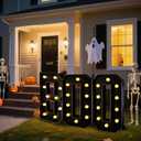 Halloween Decorations-3 FT Marquee Light up Letters Boo Sign, Constant On/Blinking Mode, Halloween Decor for Indoor | Outdoor | Fireplace | Kitchen | Table | Home | Mantel | Party (3FT*15.75IN, Black-29)