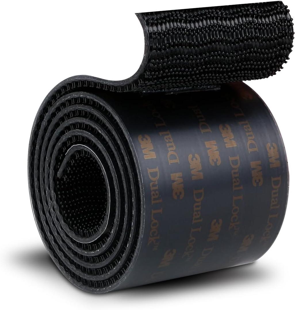 Dual Lock SJ3550 Reclosable Fastener 2''×3Ft Black Heavy Duty Mounting Tape Strong Adhesive with Interlocking Mushroom-Shaped Heads for Indoor and Outdoor Use
