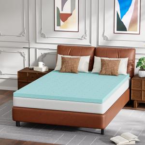 FDW 5 inch Full Mattress Gel Memory Foam Mattress for Cool Sleep + 3 Inch Gel Memory Foam Topper Set,CertiPUR-US Certified (Full) (White)
