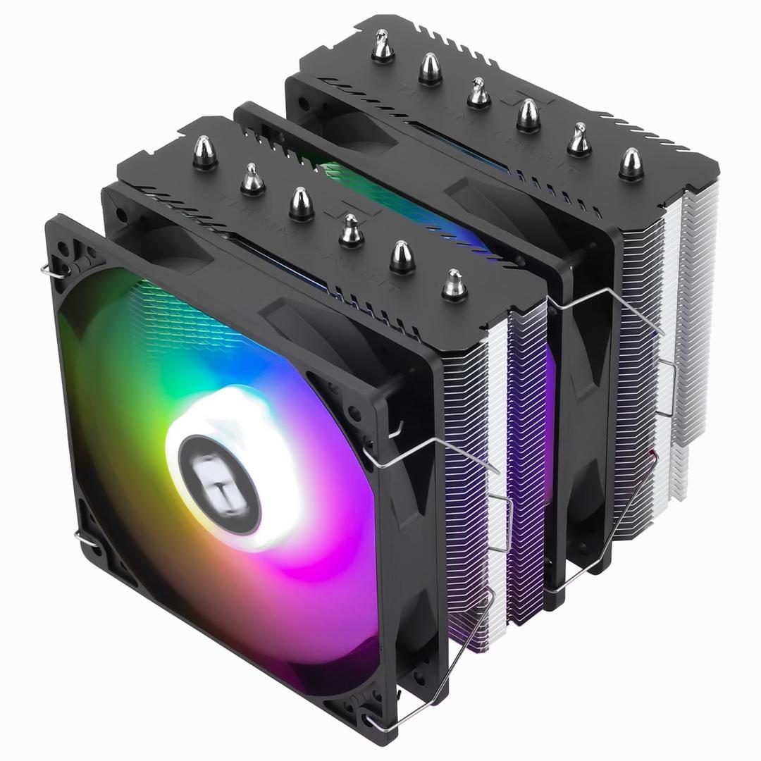 Peerless Assassin 120 SE ARGB CPU Air Cooler, 6 Heat Pipes CPU Cooler, Dual 120mm TL-C12C-S PWM Fan, Aluminium Heatsink Cover, AGHP Technology, for AMD AM4 AM5/Intel 115X/1851/1200/1700.