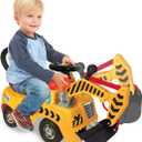 Kiddieland Disney Mickey Activity Crane Ride-On for Toddlers with Music, Lights & Sounds, Steering Wheel Horn, Up/Down Crane Arm, Ages 1-3 Indoor Outdoor Foot-to-Floor Toy