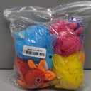 (4 Pack) Lovely Animal Design Kids Exfoliating Bath Scrubber Body Scrubber Shower Ball for Baby Toddler Kids Gentle Exfoliating Bath Sponge Loofah Pouf in Colorful Design