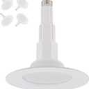 Just Screw Me in 6in LED Recessed Retrofit Light for E26 or Medium Base 4, 5, or 6 Inch Recessed Cans with Telescoping Neck and 5-CCT 2700-3000-3500-4000-5000K in White (Pack of 4) (6in Aperture)