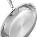 Stainless Steel PanNon-Toxic PFAS, PFOA & PTFE Free, Compatible With All Cooktops & Induction Safe, Oven Safe Pan for Searing & Sauting, Long Lasting Cookware. (10 Inch)