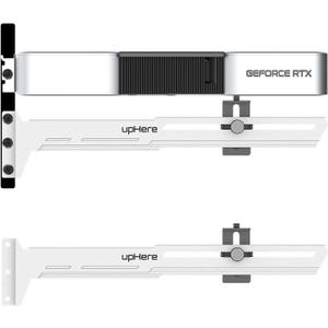 upHere G276WT White Graphics Card GPU Brace Support Video Card Sag Holder/Holster Bracket,Adjustable Length and Height Support,G276WT