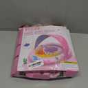 EZIGO Baby Pool Float with Canopy UPF50+ Sun Protection, Inflatable Kids Pool Floats with Ocean Animal Toys for Baby 6-36 Months, Infant Swimming Float with Adjustable Safety Seat for Boys Girls (Pink)