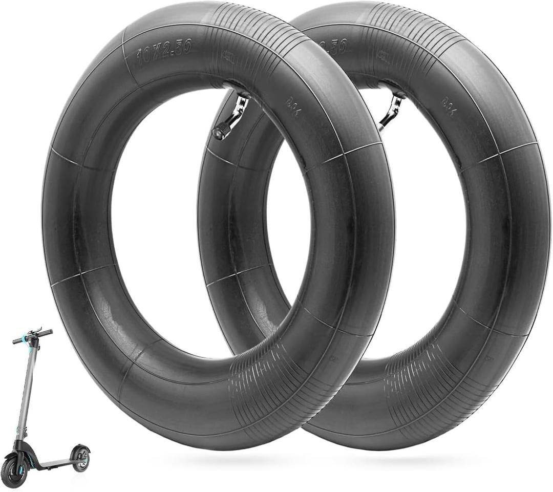 (2-Pack) 10x2.5 Scooter Inner Tube 255x80 80/65-6 Tube 10 inch Electric Scooter Tube