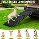 Garvee 63" Wide Folding Dog Ramp for Car, 17" Long Heavy Duty Non-Slip Portable Pet Ramp, Large Dogs Up to 250 lbs, Outdoor & Indoor Use