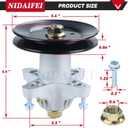 2 x 2 Pack 918-04197B Spindle Assembly with 954-04062 Belt Replace 918-04197A, 618-04197, 918-0427C, 618-0427C, 618-0324A, 618-0427A, 918-0427A, 618-0427D for Cub Cadet RZT 42 Lawn Tractors