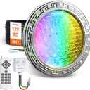 SURAIELEC 12V AC Pool Lights for Inground Pool, 10 inch Color Changing LED Pool Light with Remote Control, 300W Equivalent, Underwater Swimming Pool Light Fixture for Large Wet Niches, 50FT