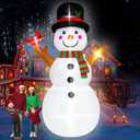 15FT Christmas Snowman, Huge Blow Up Snowman Inflatable Decor, Lighted Xmas Inflatables for Lawn Yard Holiday Party