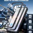 FNTCASE for Samsung Galaxy S26 Case: [Built-in Screen Protector & Kickstand] [2 Front Frames] [Military-Grade Drop Protection] Heavy Duty Shockproof Rugged TPU Case Full Body Protective Black