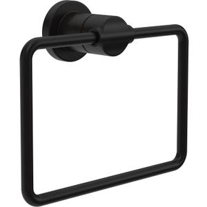Delta Nicoli (1-Pack) Hand Towel Holder Matte Black Towel Racks for Bathroom Wall Square Towel Ring Holder for Bath Towel Hanger for Kitchen, Bathroom Accessories NIC46-MB