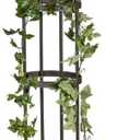 Evergreen 7 Feet Garden Metal Garden Obelisk Trellis for Climbing Plants Outdoor | Indoor Plant Trellis for Potted Plants | Floral Pattern Arch Trellis | Bronze