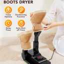 FORLIM [Upgraded Temperature Control] Boot Dryer for Work Boots - Shoe Dryer with 24-Hour Delay Timer, Portable Glove Dryer & Boot Warmer, Automatic Shut-Off Timer, Folding Design, Smart Panel, Black