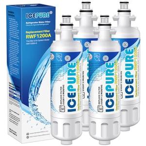 ICEPURE 46-9690 ADQ36006101 Replacement for LG LT700P, Kenmore Elite 9690 ADQ36006102, RFC1200A RWF1200A WSL-3 LFXS24623S LFXS30766S LFXC24726D LFXC24726S ADQ36006101-S Refrigerator Water Filter,4PACK