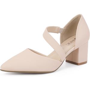 IDIFU IN2 Women's Pumps Closed Toe Strappy Heels Low Block Chunky Heels Dressy Wedding Bride Prom Business Dress Shoes for Women Comfortable Formal Pointed Toe Short Heels (8, Nude Nubuck) IDIFU IN2 Women's Pumps Closed Toe Strappy Heels Low Block Chunky Heels Dressy Wedding Bride Prom Business Dress Shoes for Women Comfortable Formal Pointed Toe Short Heels (8, Nude Nubuck)