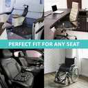 Inflatable Travel Seat Cushion for Airplane - Portable Air Pad with Built-in Pump for Long Flights & Car Rides - Ergonomic Tailbone Pain Relief for Office Chair, Wheelchair, Stadium