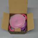 Elk and Friends Stainless Steel Snack Cups | Removable Silicone Food Catcher and Travel Lid | Spill-Proof Snack Containers for Baby, Toddler, Kids | Dishwasher Safe | 2 Pack (Pink/Purple)