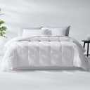 Pacific Coast Lightweight Goose Feather and Down Fiber Comforter King Size, Breathable Duvet Insert for Summer and Hot Sleepers, Natural Cooling Tencel Lyocell Shell, 8 Corner Tabs, White, 106x90
