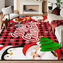 Christmas Area Rug 6' x 9' for Bedroom Living Room Rugs Xmas Decor Area Rug Non-Slip Indoor Throw Rug Washable Rug Floor Carpet for Kitchen Bedroom