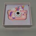 Envyvip Unicorn Toys Camera for Kids Girls Age 3-8, Toddler Kids Digital Camera Christmas Birthday Gifts for 3 4 5 6 7 8 Years Old Girl, Cute Selfie Video Camera, HD 1080P, 32GB SD Card Included, Pink