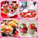 Domensi 300 Pcs Breast Cancer Awareness Cocktail Picks 4.7" Pink Ribbon Flower Toothpicks for Appetizers Bamboo Skewer Fruit Stick for Cupcake Food Sandwich Appetizer Charcuterie Skewer Party Supplies