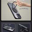 Magnetic Stand Case for iPhone 14 Pro [with 2 Tempered Glass Film] [360 Rotation Magnetic Stand] [Compatible with Magsafe] Military-Grade Drop Protection Case, Black