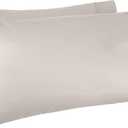Amazon Basics 400 Thread Count Cotton Pillow Cases, King, Set of 2, Stone Gray, 40" L x 20" W, Pillows Not Included