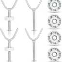 4-Pack Baby Gate Banister Adapter Y Spindle Rods M10 (10mm), Threaded for Pressure Mounted Baby and Pet Safety Gates, Includes Mounting Bolts