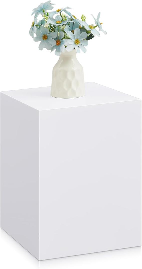 Mannequin Display Pedestal Stands Bridal Shop Plinth Raiser Stand Party Event Decor Platform Base Tables for Model Comic-con Clothing Store Boutiques(11.81x15.75in,Square,White)