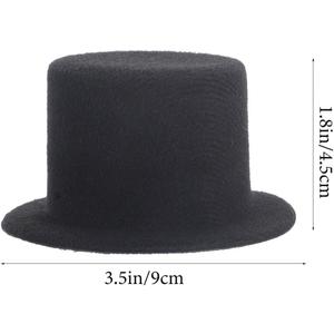 Mini Top Hat, 2pcs Miniature Top Hats for Dolls Doll Tophat Decorative Party Supplies for DIY Pets Craft Accessories Ornaments Party Decoration Cosplay Accessories