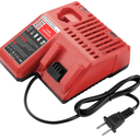 M 18 & M 12 Battery Charger for Mil-Waukee 48-59-1812 Replacement Rapid Charger for Mil-Waukee 48-11-2420 48-11-1815 48-11-1840 48-11-1841 48-11-1850 12V 18V Lithium-ion Battery