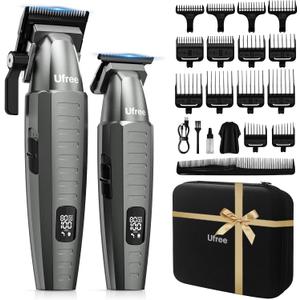 Ufree Professional Clippers and Trimmers Set, Cordless Hair Clippers for Men, Barber Clippers Set with Travel Case (22 Piece Set)