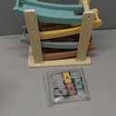 Joyreal Montessori Toddler Toys for 1 2 Year Old - 4 Level All-Wooden Car Ramp Racer Toys with 4 Mini Cars & Garages - Christmas Birthday Gifts for 1-3 Year Old Boys and Girls