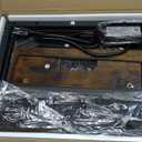 C Shaped End Table with Charging Station, 45 Tiltable Adjustable Flip Top Table with Storage,Small C Table for Small Spaces,Slide Under Couch Sofa Bedside Table for Living Room,Rustic Brown