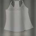 GEMBERA Womens Racerback Sleeveless V Neck Ribbed Knit Cotton Fitted Basic Cami Cropped Halter Tank Top Shirt